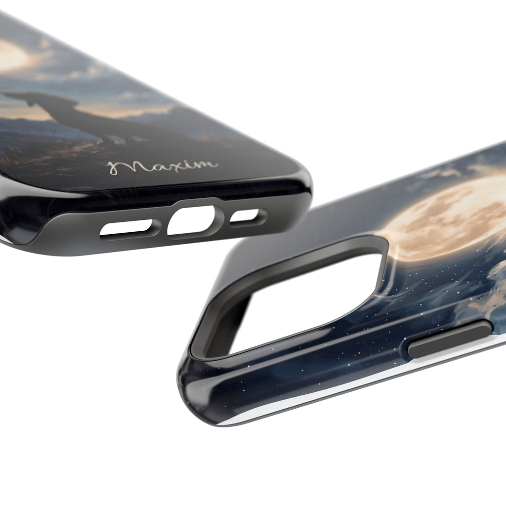 Personalized Dachshund Moonlight Phone Case — Wireless Charging Cover
