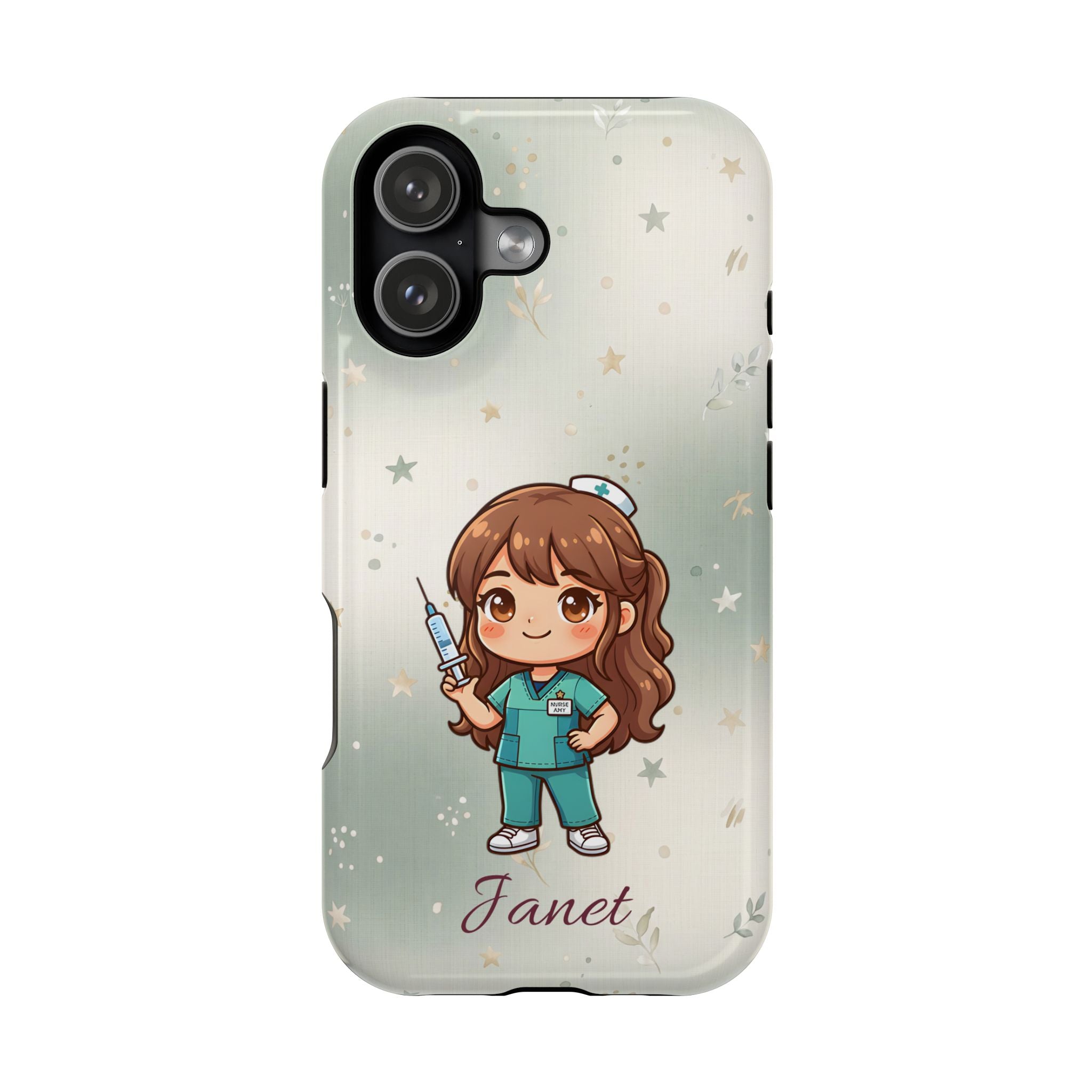 Personalized Nurse with Syringe Phone Case — Wireless Charging Cover