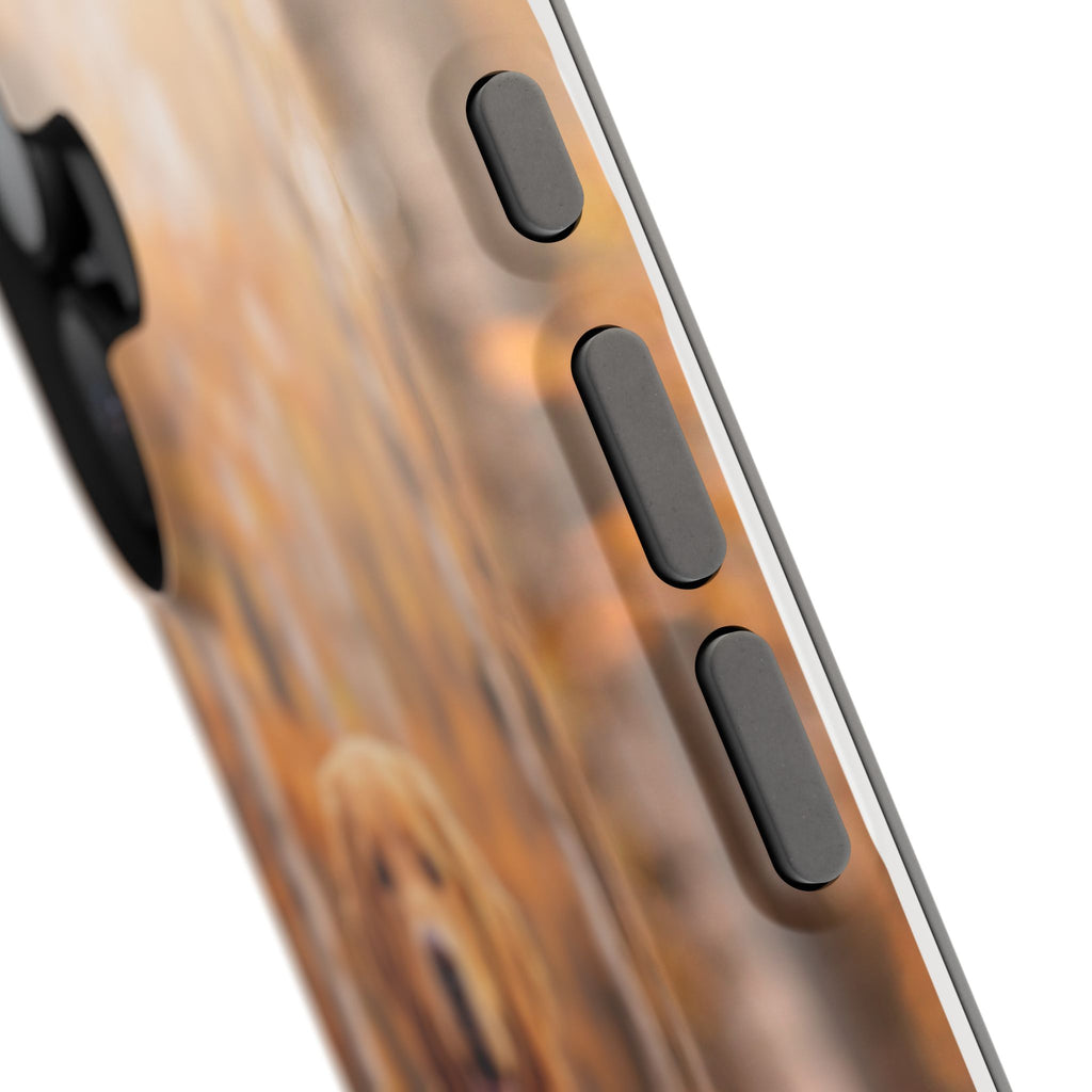 Autumn Golden Retriever Phone Case — Impact-Resistant Wireless Charging Cover