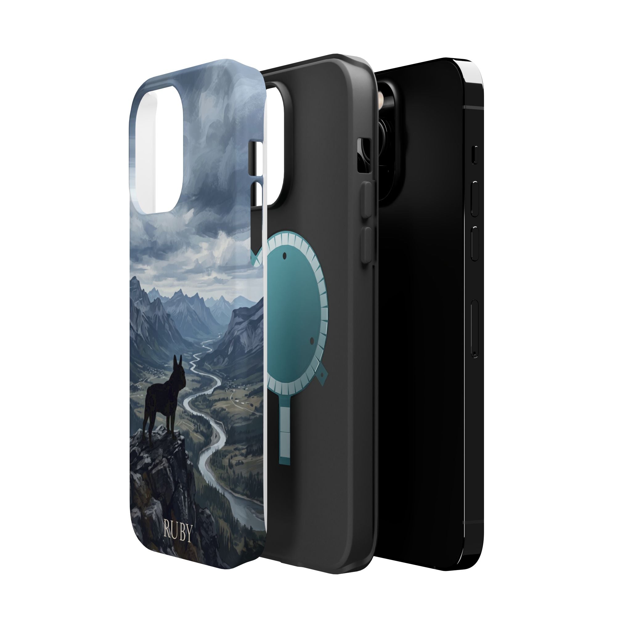 Personalized French Bulldog Mountain Valley Phone Case — Wireless Charging Cover