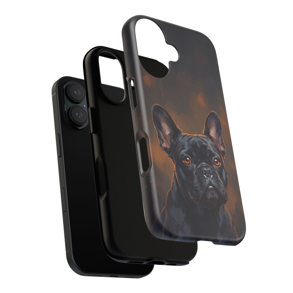 Moody French Bulldog Portrait Phone Case | Dramatic Studio Photography Style | iPhone & Samsung