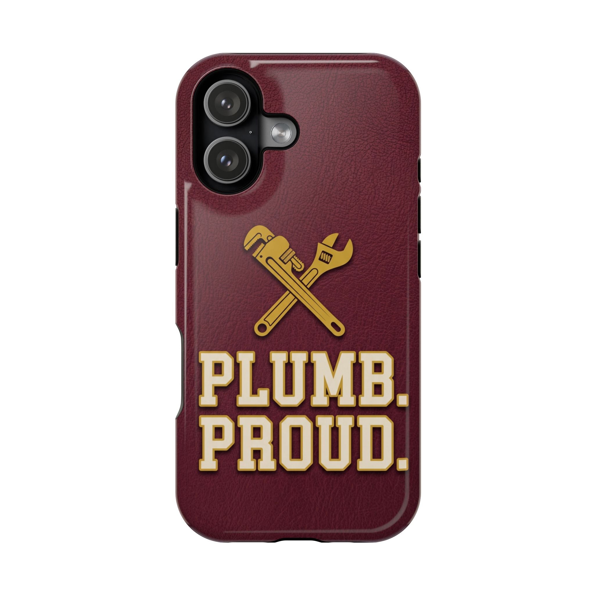 Plumb. Proud. Phone Case — Crossed Wrenches Wireless Charging Cover