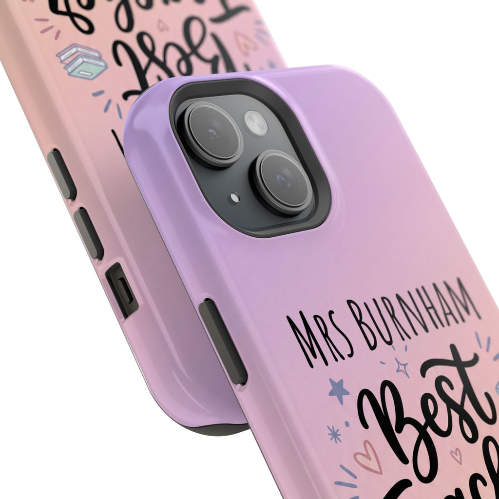 Best Teacher Ever Personalized Phone Case — Wireless Charging Cover