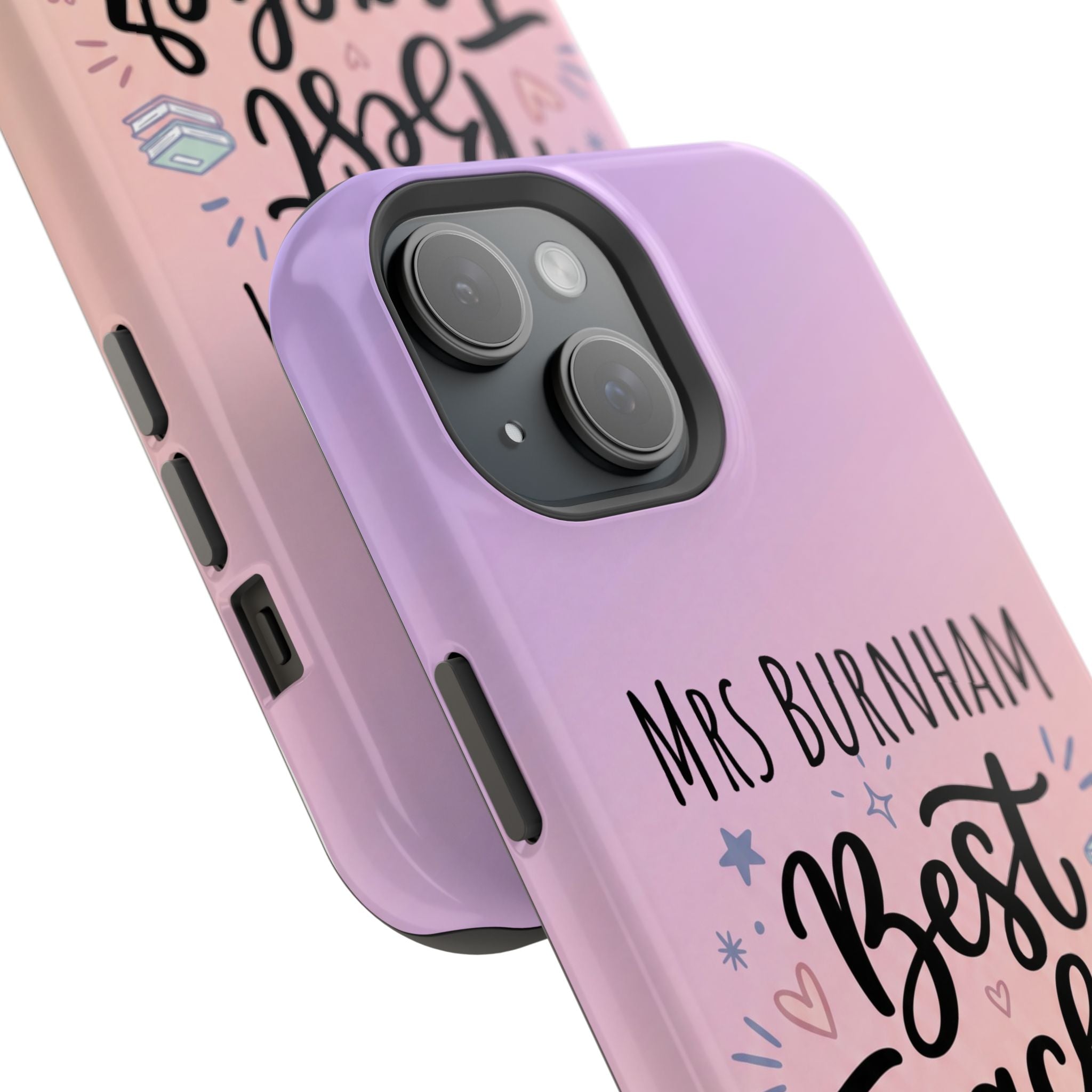 Best Teacher Ever Personalized Phone Case — Wireless Charging Cover