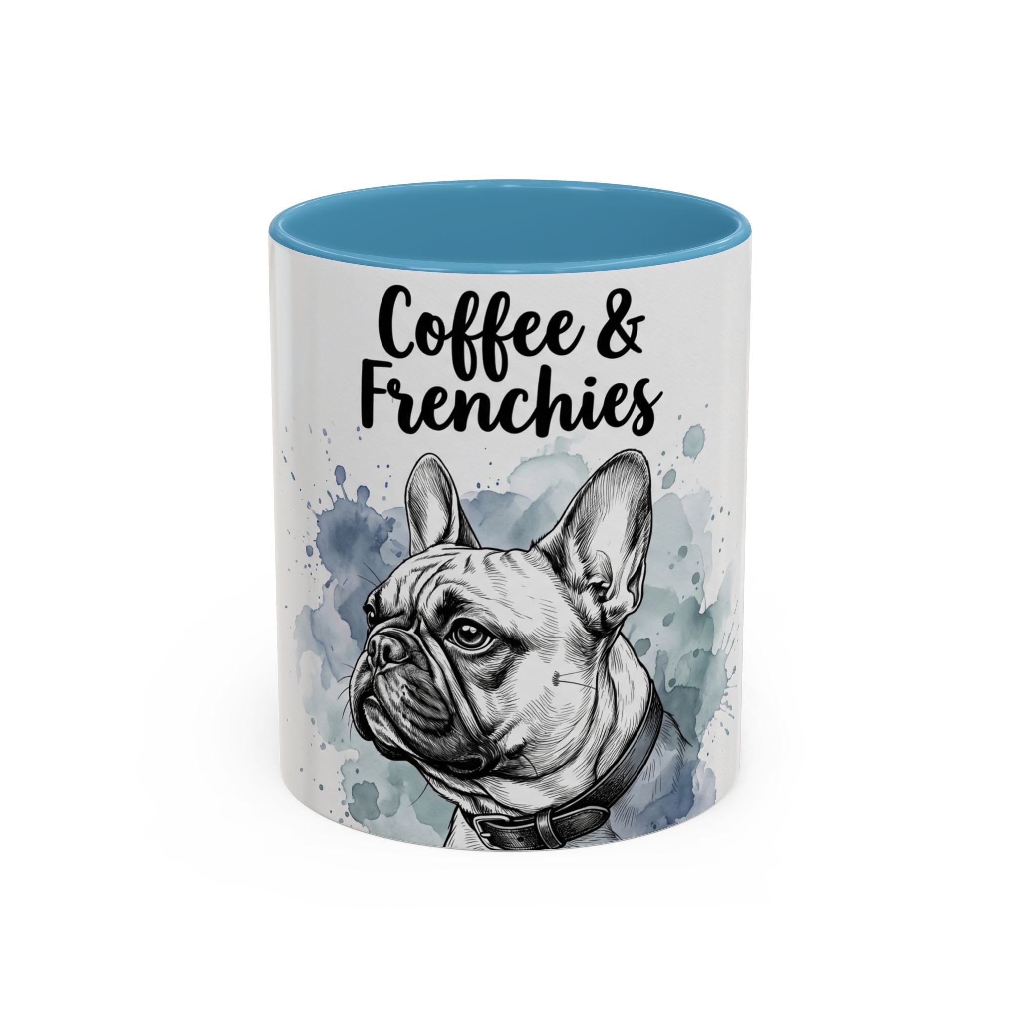 Coffee & Frenchies Mug | French Bulldog Lover Gift | Watercolor Dog Mug