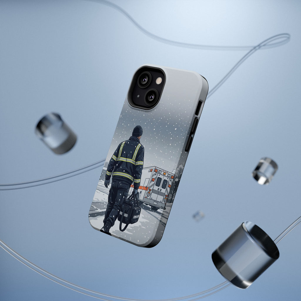 Bold Paramedic/EMT Portrait Phone Case — Magnetic Wireless Charging Cover