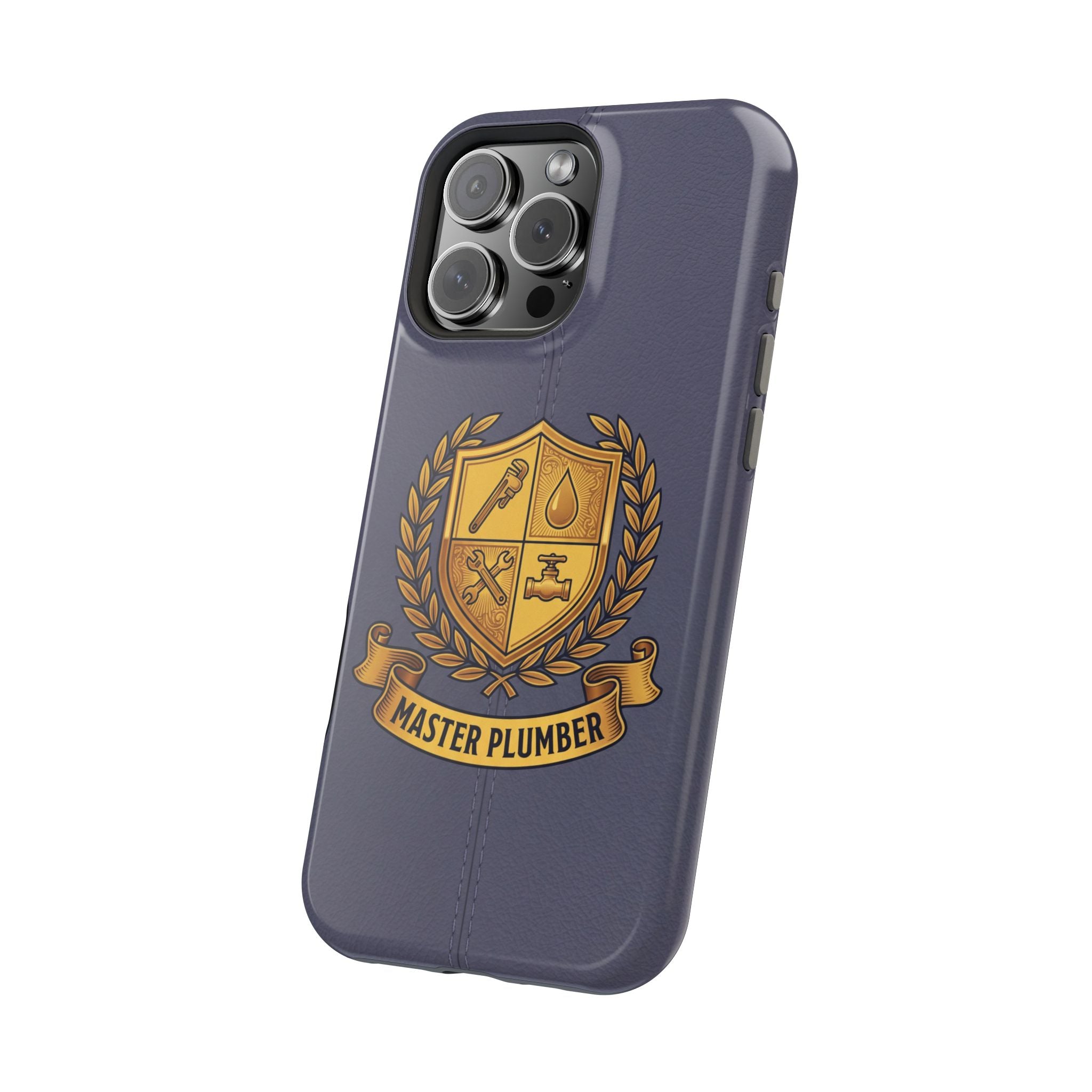 Master Plumber Crest Phone Case — Heraldic Shield Wireless Charging Cover