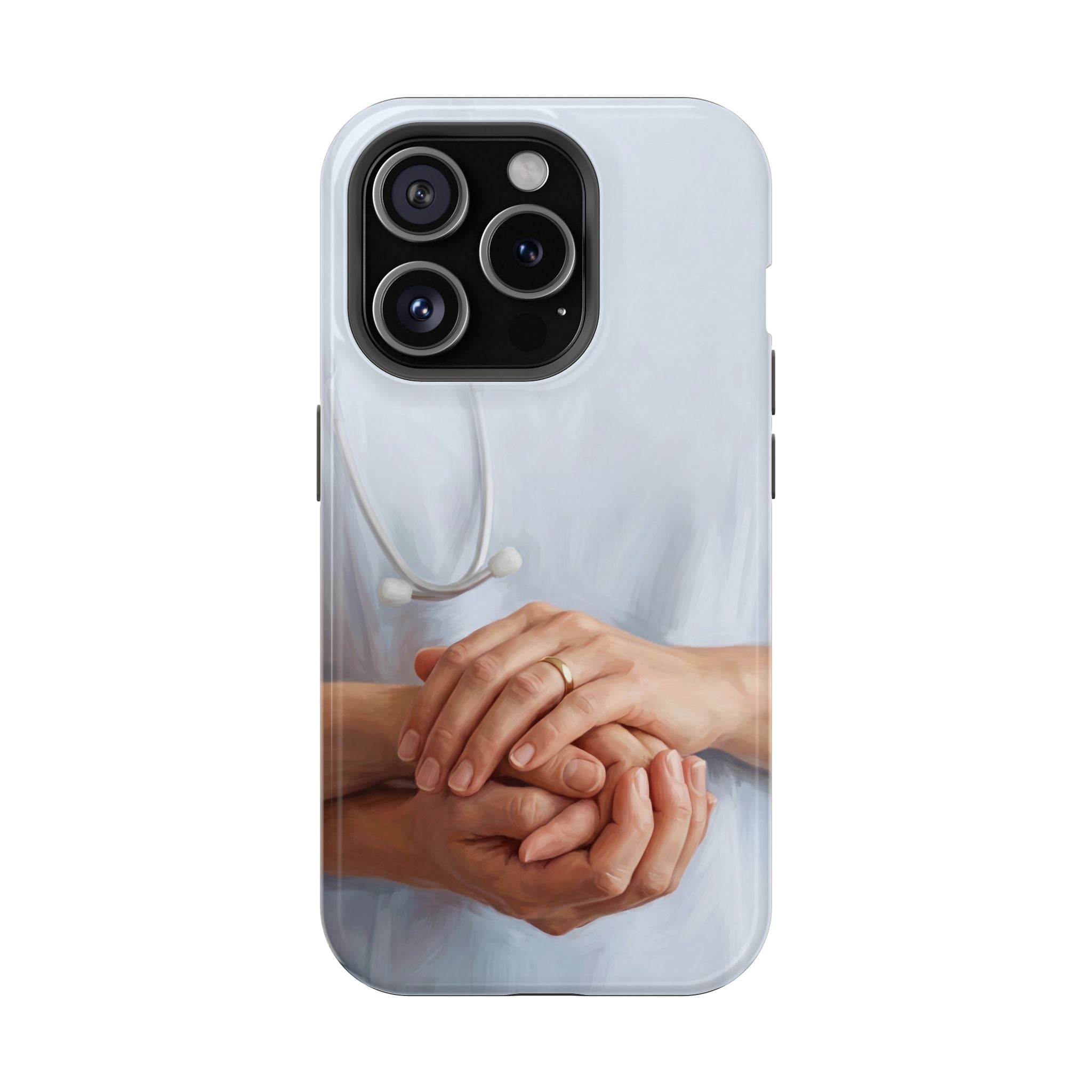 Impact-Resistant Phone Case — Caring Hands Wireless Charging Cover