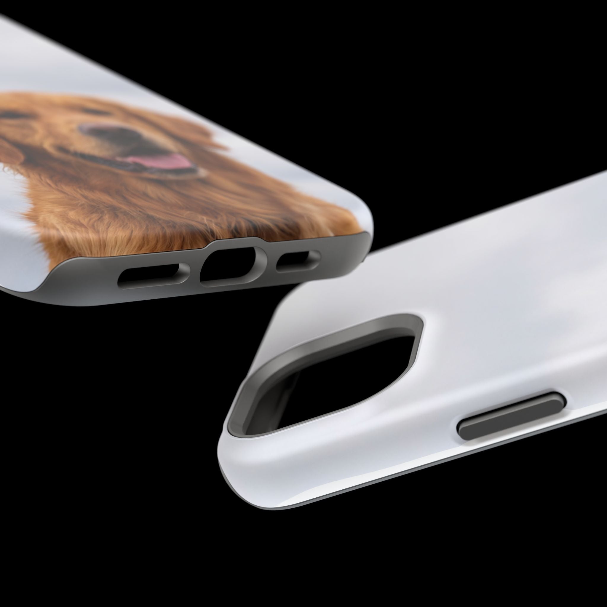 Golden Retriever Phone Case — Impact-Resistant Wireless Charging Cover