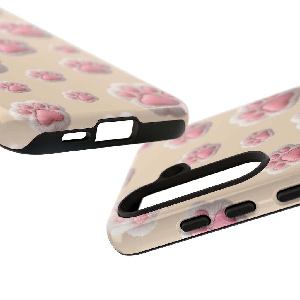 Golden Retriever Paw Print Phone Case | Cute Pink Paw Pattern for Dog Lovers | iPhone & Samsung