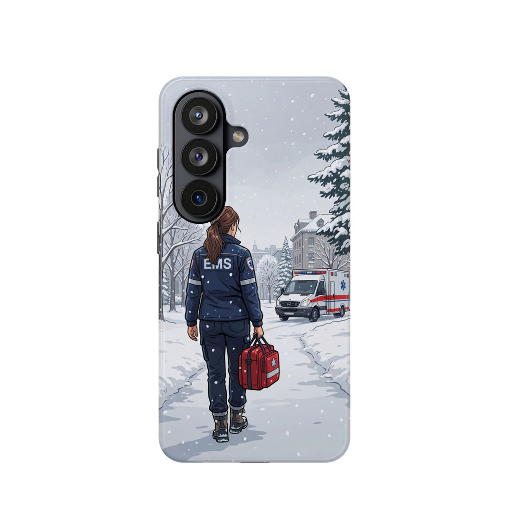 Paramedic/EMT Winter Phone Case — Magnetic Wireless Charging Cover