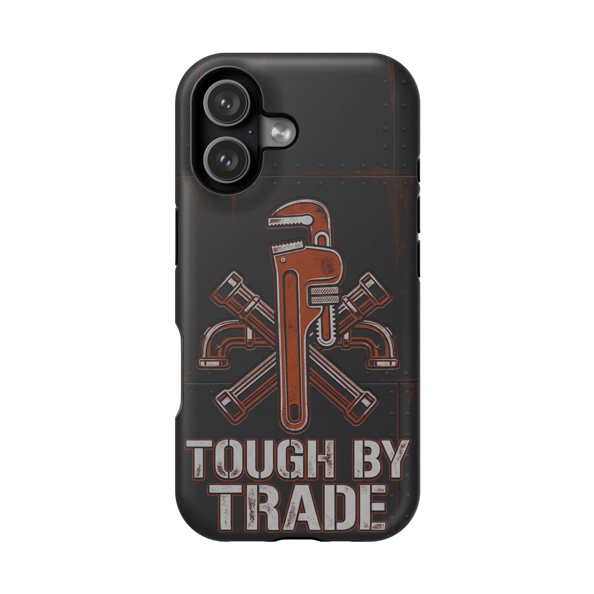 Tough By Trade Phone Case — Crossed Wrenches Wireless Charging Cover