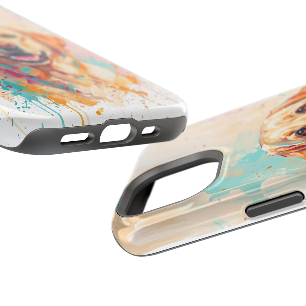 Yellow Labrador Colour Splash Phone Case — Tough Magnetic Case with Wireless Charging