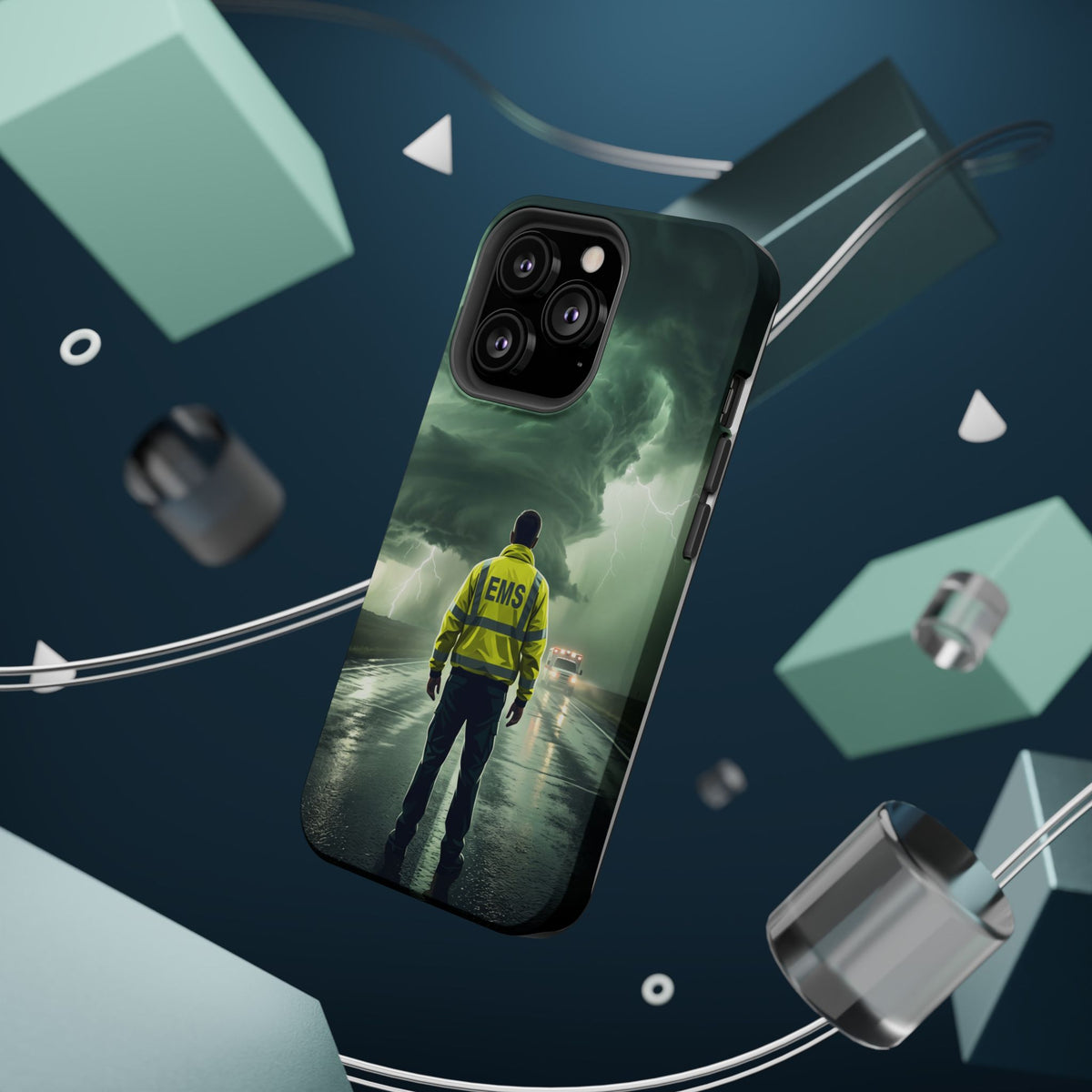 EMS Green Storm Phone Case — Magnetic Wireless Charging Cover