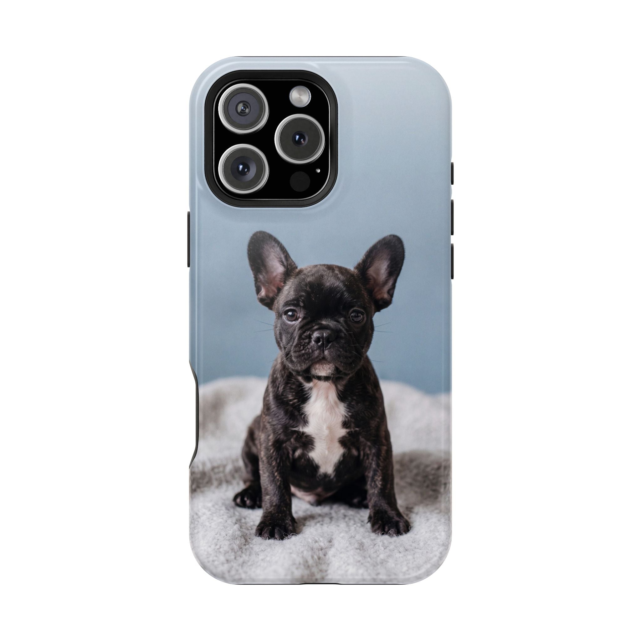French Bulldog Puppy Phone Case — Impact-Resistant Wireless Charging Cover