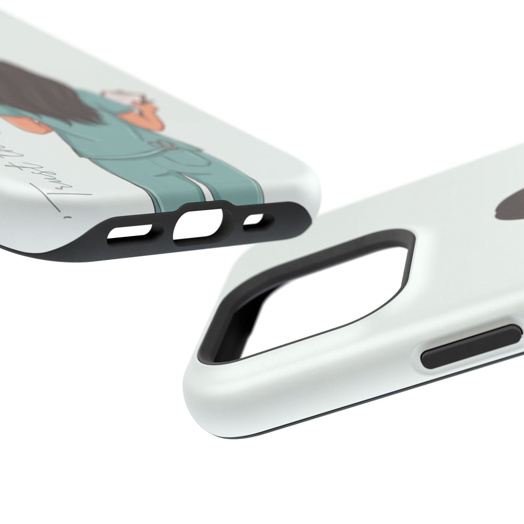 Nurse Illustration Phone Case — Impact-Resistant Wireless Charging Cover