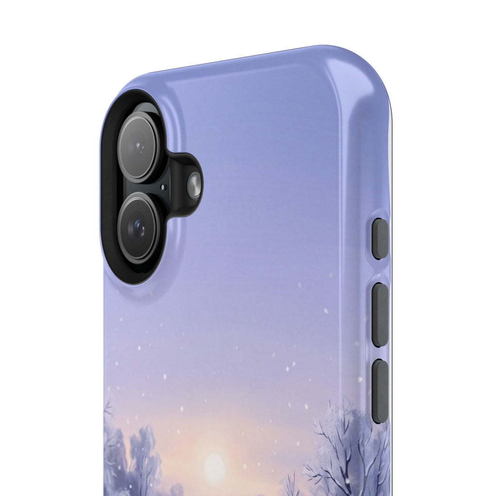 Personalized Dachshund Winter Snow Phone Case — Wireless Charging Cover
