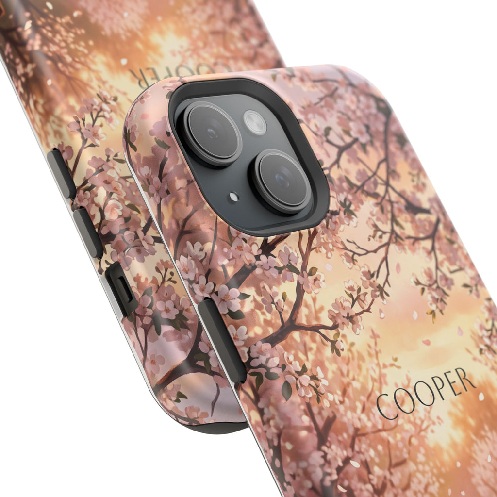 Personalized Golden Retriever Autumn Forest Phone Case — Wireless Charging Cover