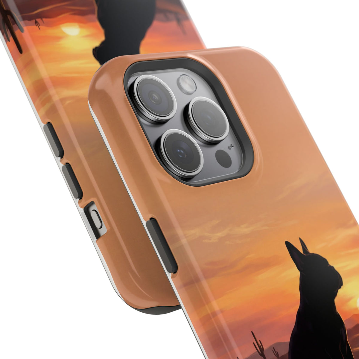 Personalized French Bulldog Desert Sunset Phone Case — Wireless Charging Cover