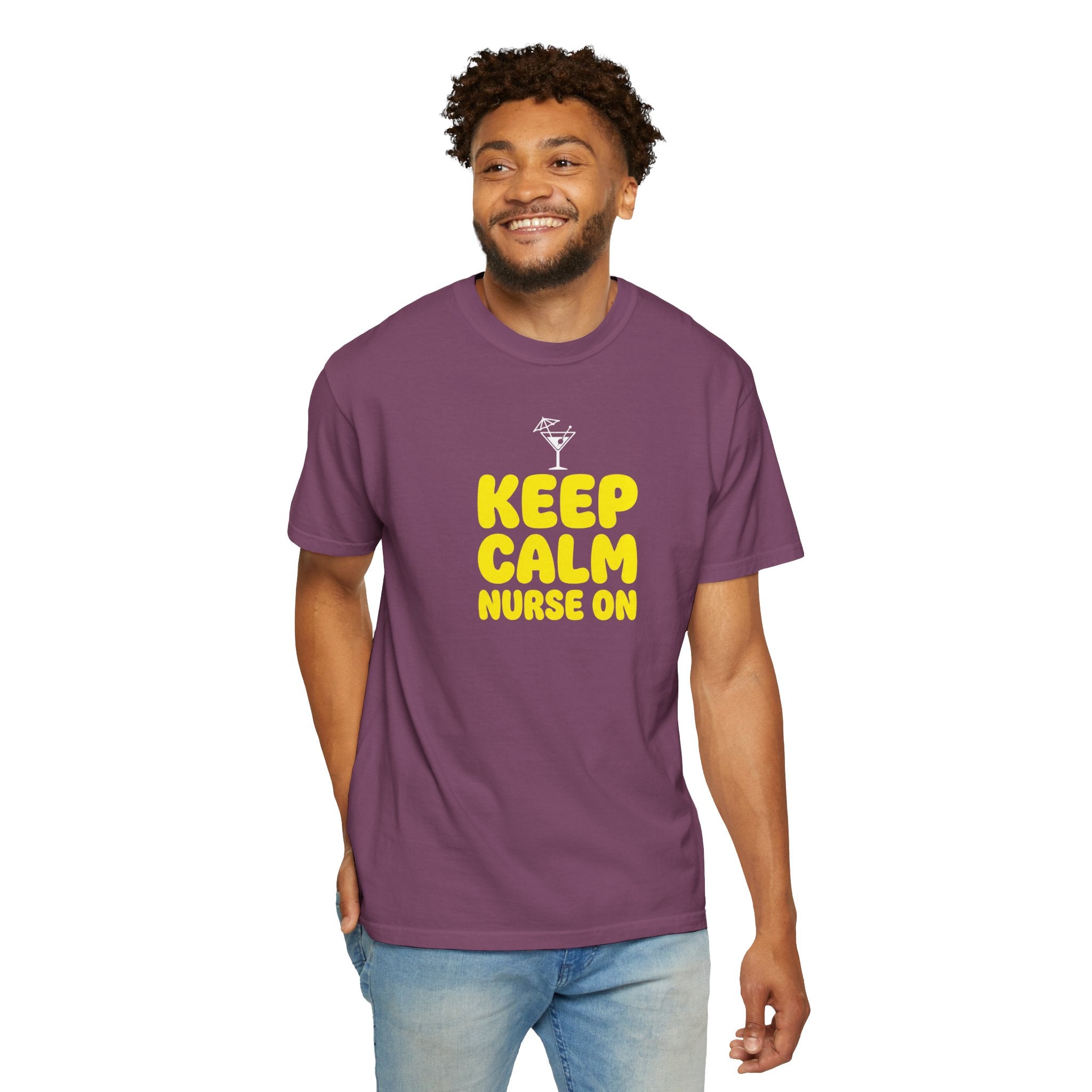 Nurse T-Shirt - "Keep Calm Nurse On" Funny Nursing Quote Unisex Tee, Nurse Appreciation Gift