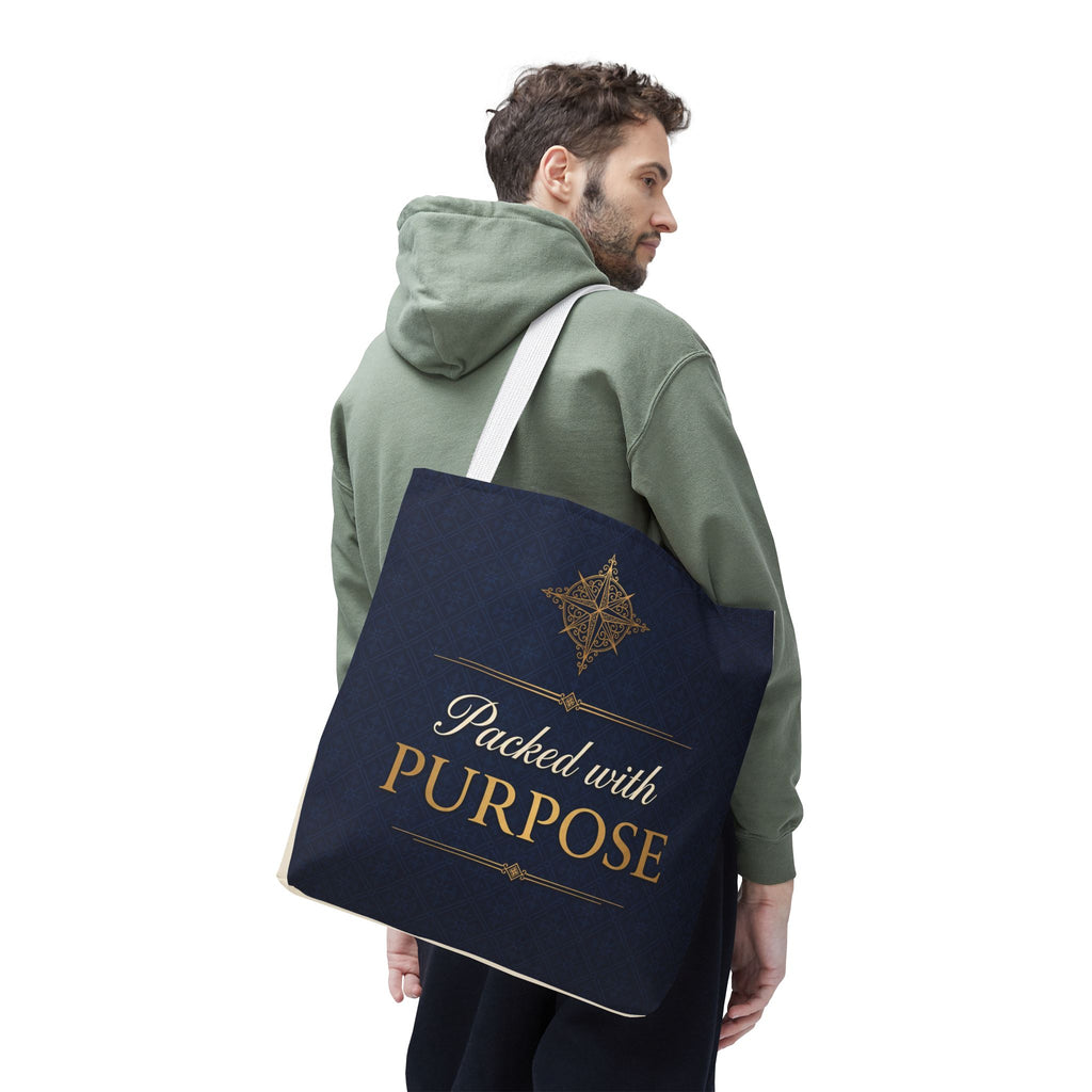 Packed with Purpose Tote | Inspirational Nurse Gift Tote Bag | Healthcare Worker Appreciation Gift | Premium Polyester Carry-All