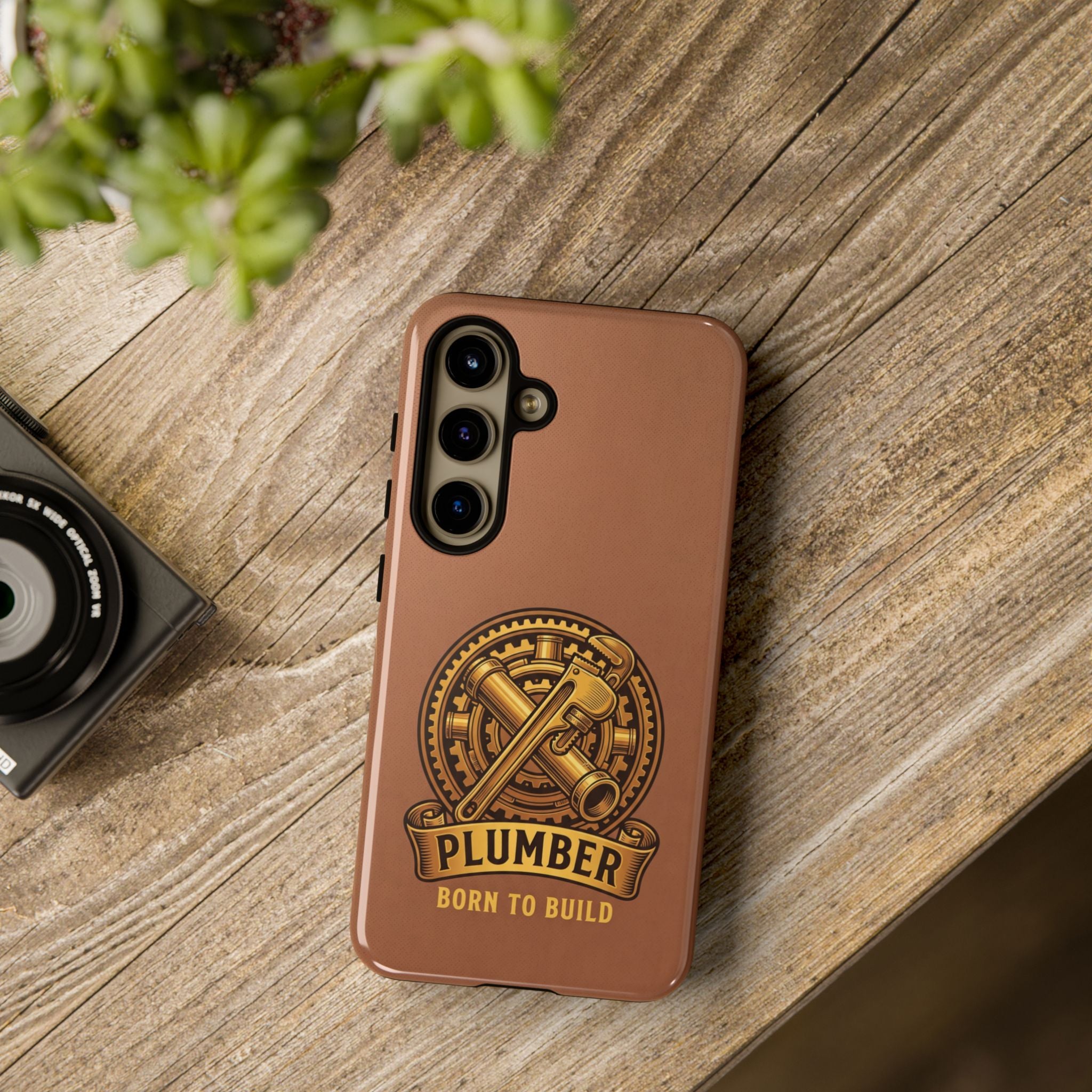 Plumber Born to Build Leather Phone Case - Samsung & iPhone Series