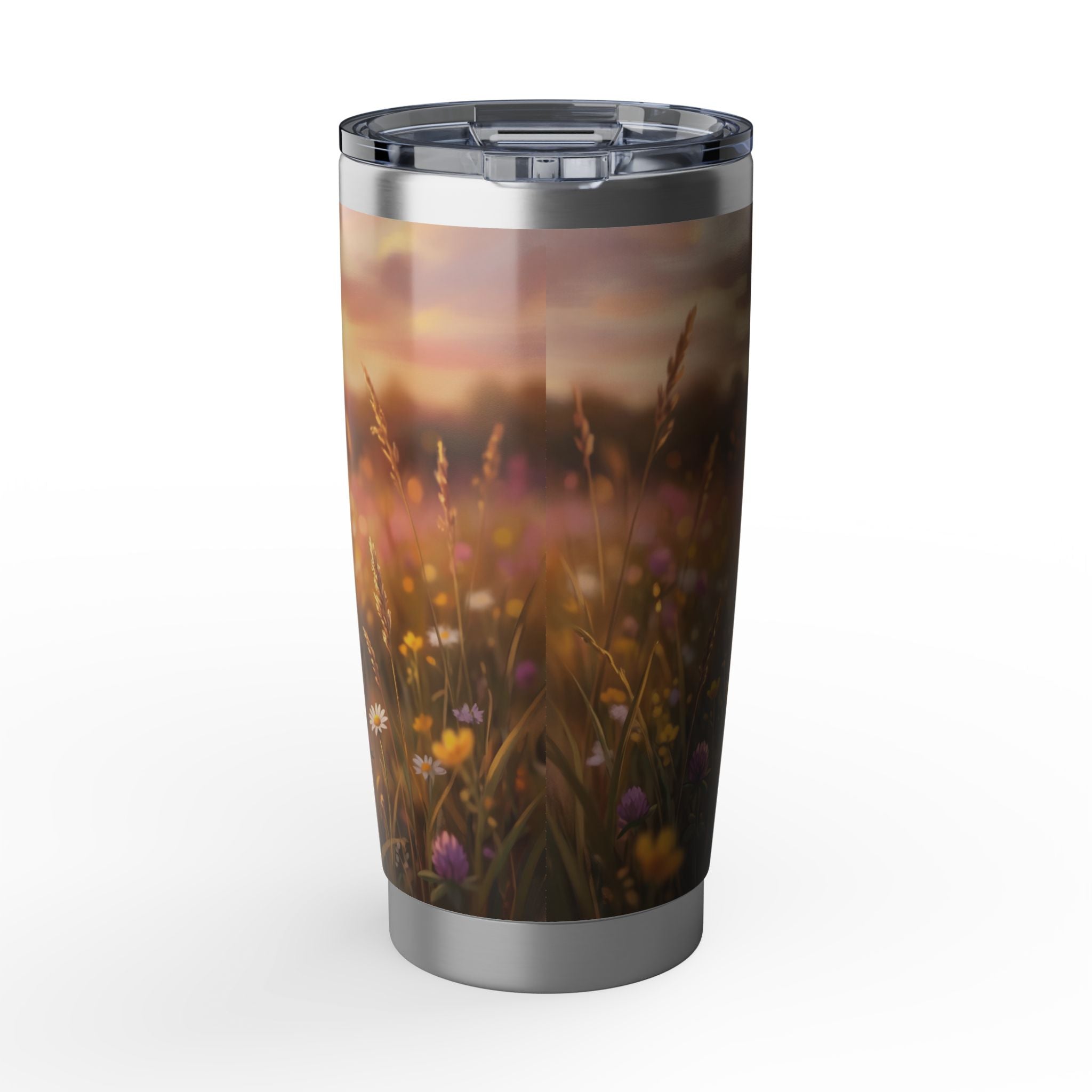 Dachshund Tumbler Personalized – 20 oz Stainless Steel Travel Mug with Custom Name, Chocolate & Tan Meadow Design