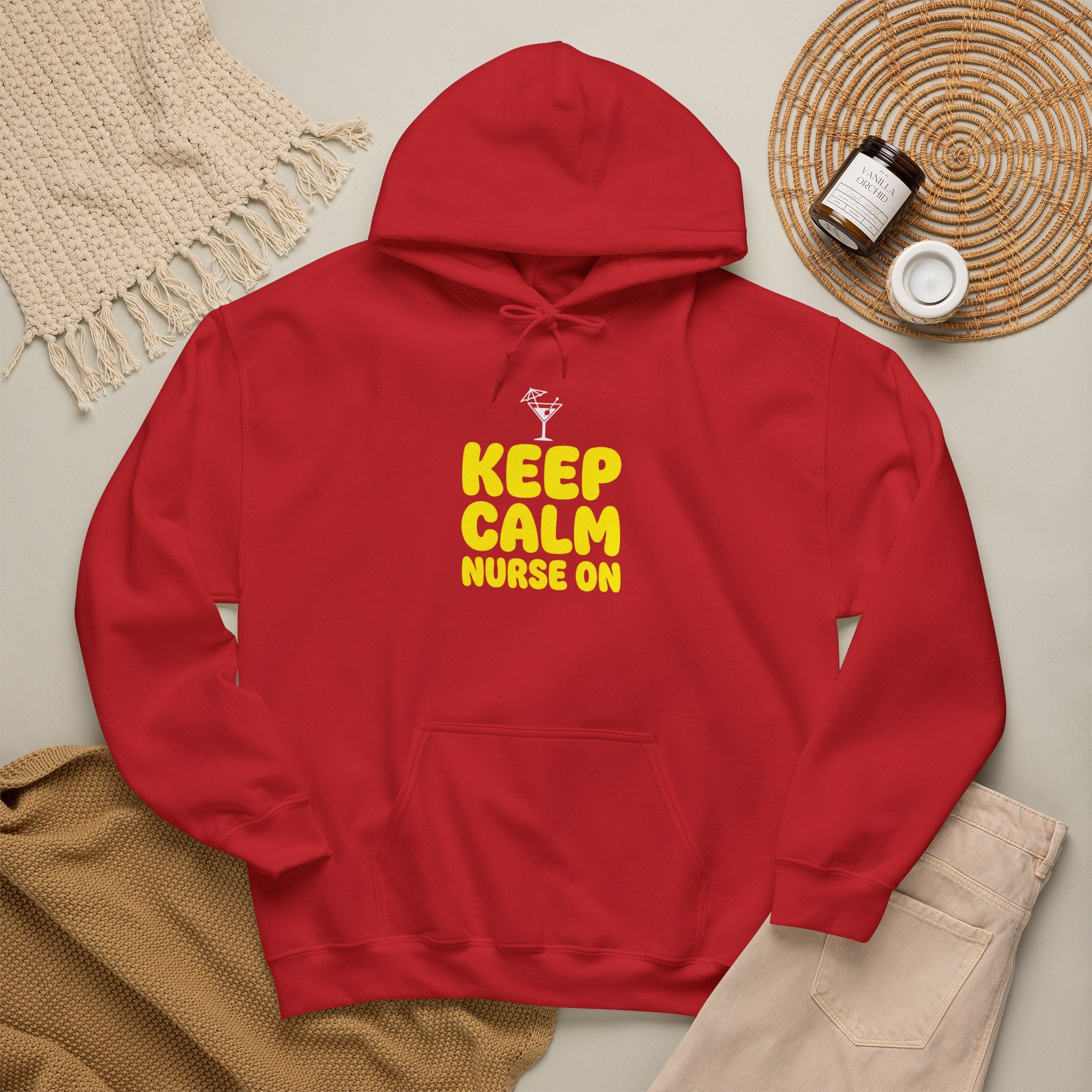 Keep Calm Nurse On Hoodie — Funny Nurse Graphic Pullover