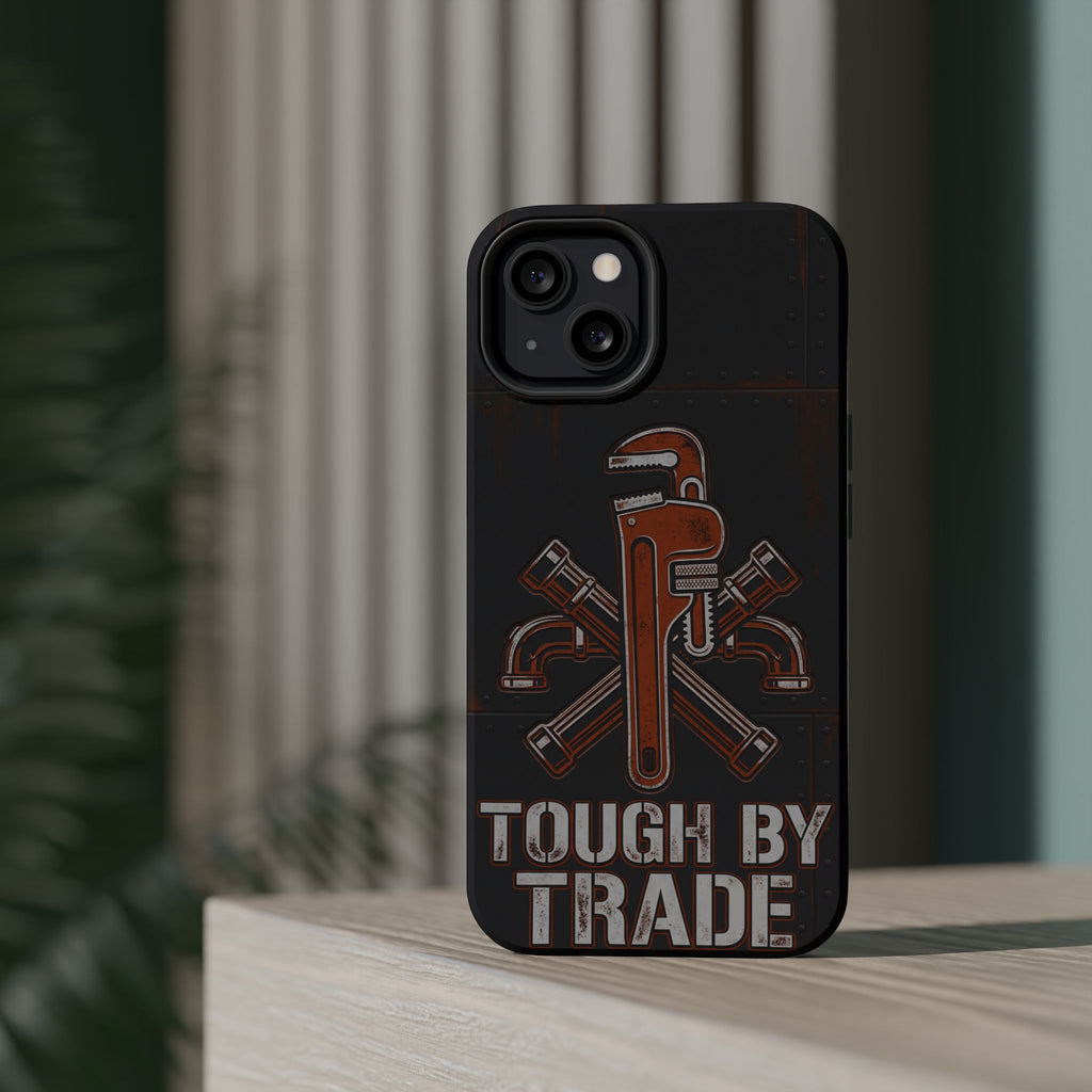 Tough By Trade Phone Case — Crossed Wrenches Wireless Charging Cover