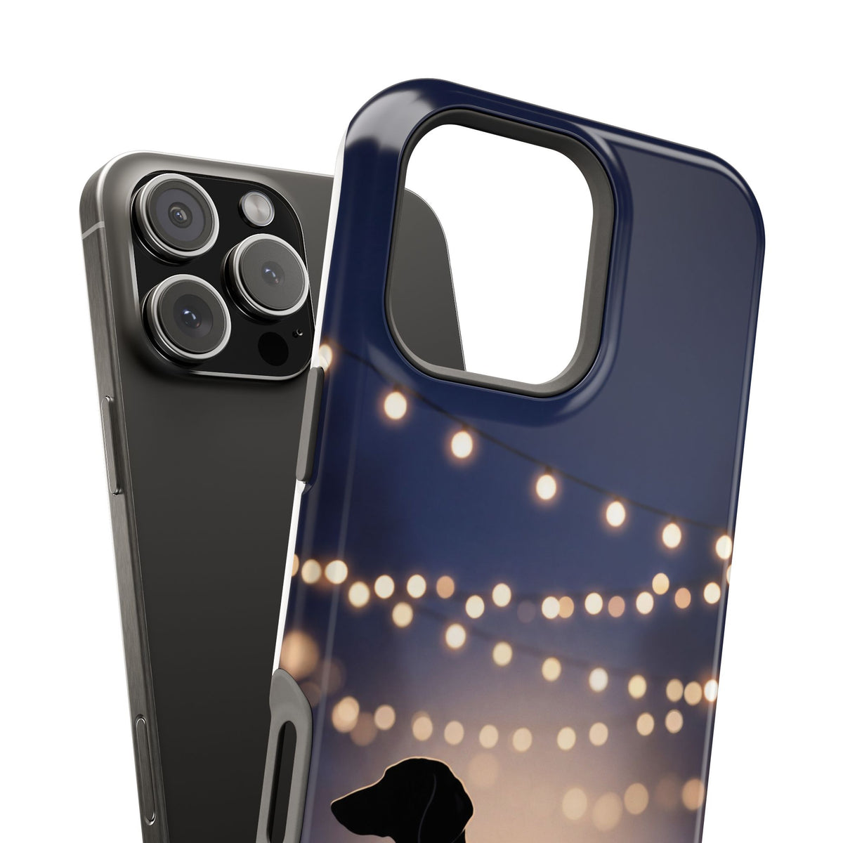 Personalized Dachshund Fairy Lights Phone Case — Wireless Charging Cover