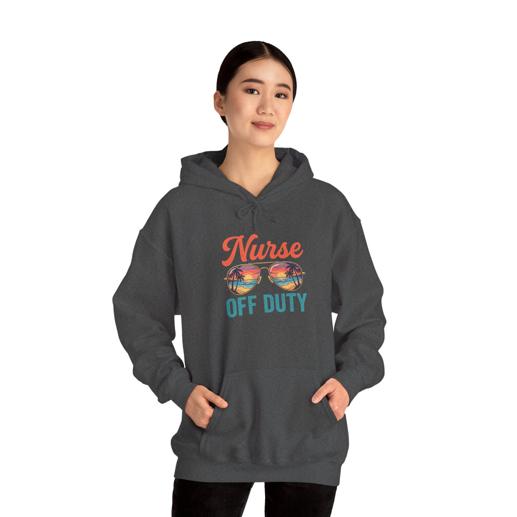 Nurse Off Duty Hoodie — Beach Vacation Nurse Graphic Pullover