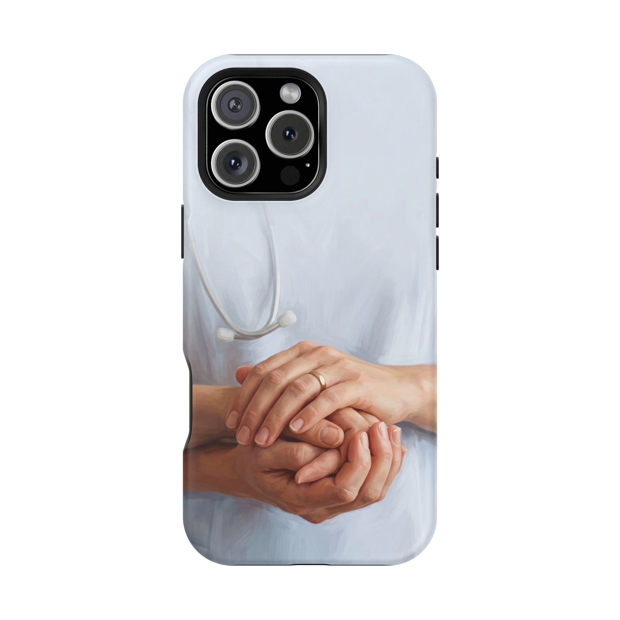 Impact-Resistant Phone Case — Caring Hands Wireless Charging Cover