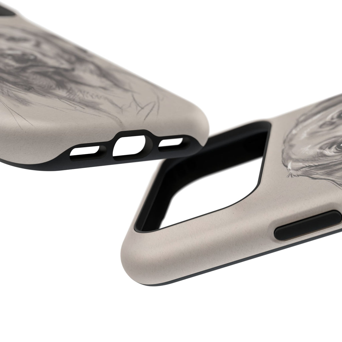Charcoal Sketch Labrador Phone Case — Tough Magnetic Case with Wireless Charging