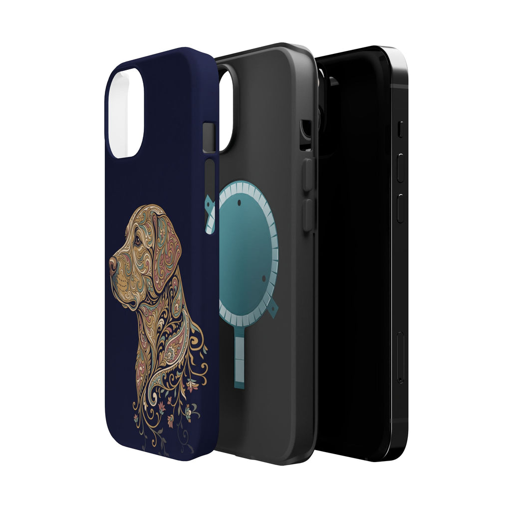 Paisley Labrador Phone Case — Tough Magnetic Case with Wireless Charging
