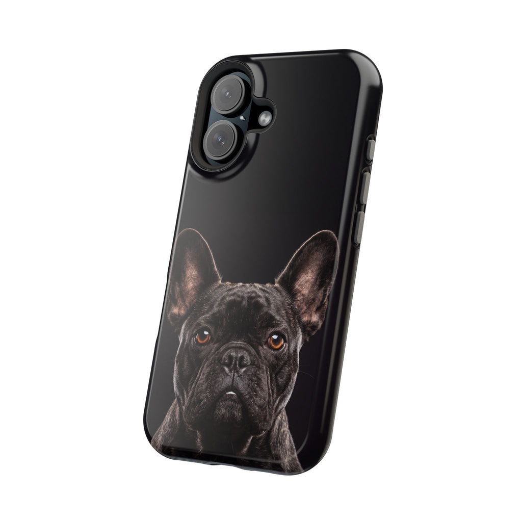 Black French Bulldog Phone Case — Impact-Resistant Wireless Charging Cover