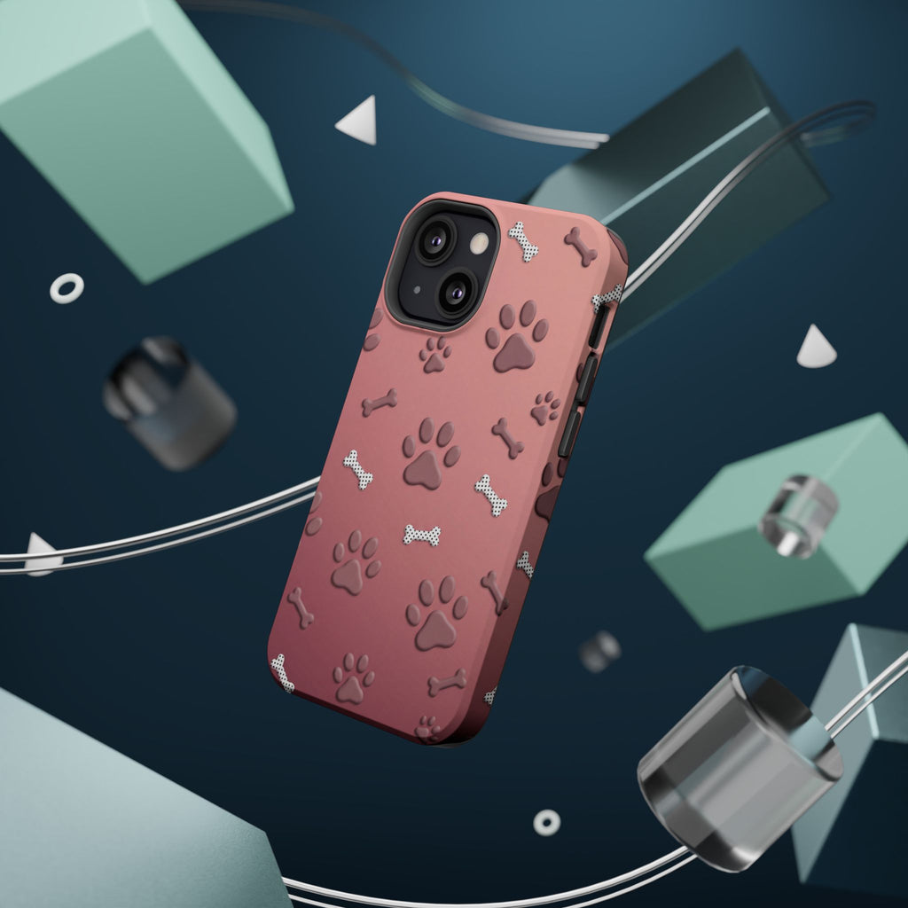 Paws & Bones Phone Case — Impact-Resistant Wireless Charging Cover
