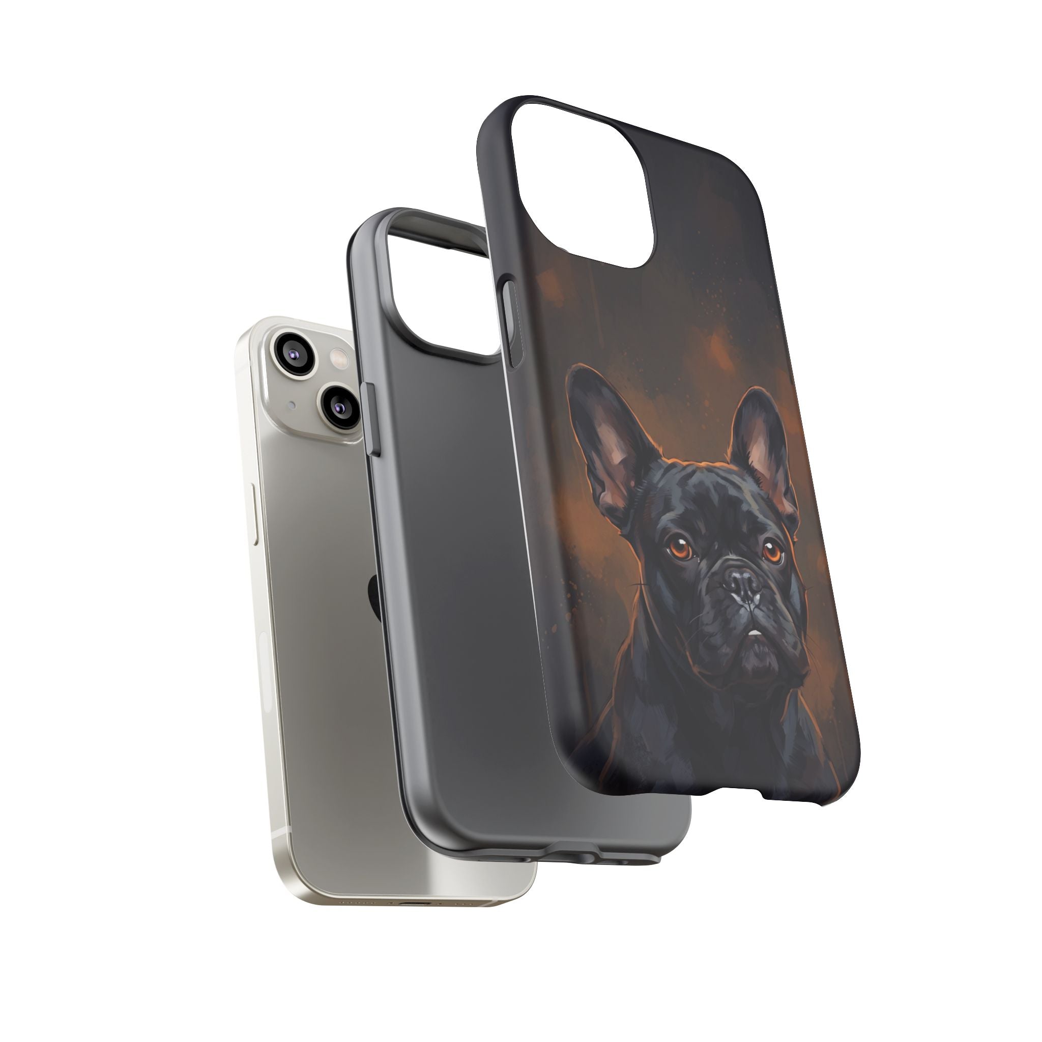 Moody French Bulldog Portrait Phone Case | Dramatic Studio Photography Style | iPhone & Samsung