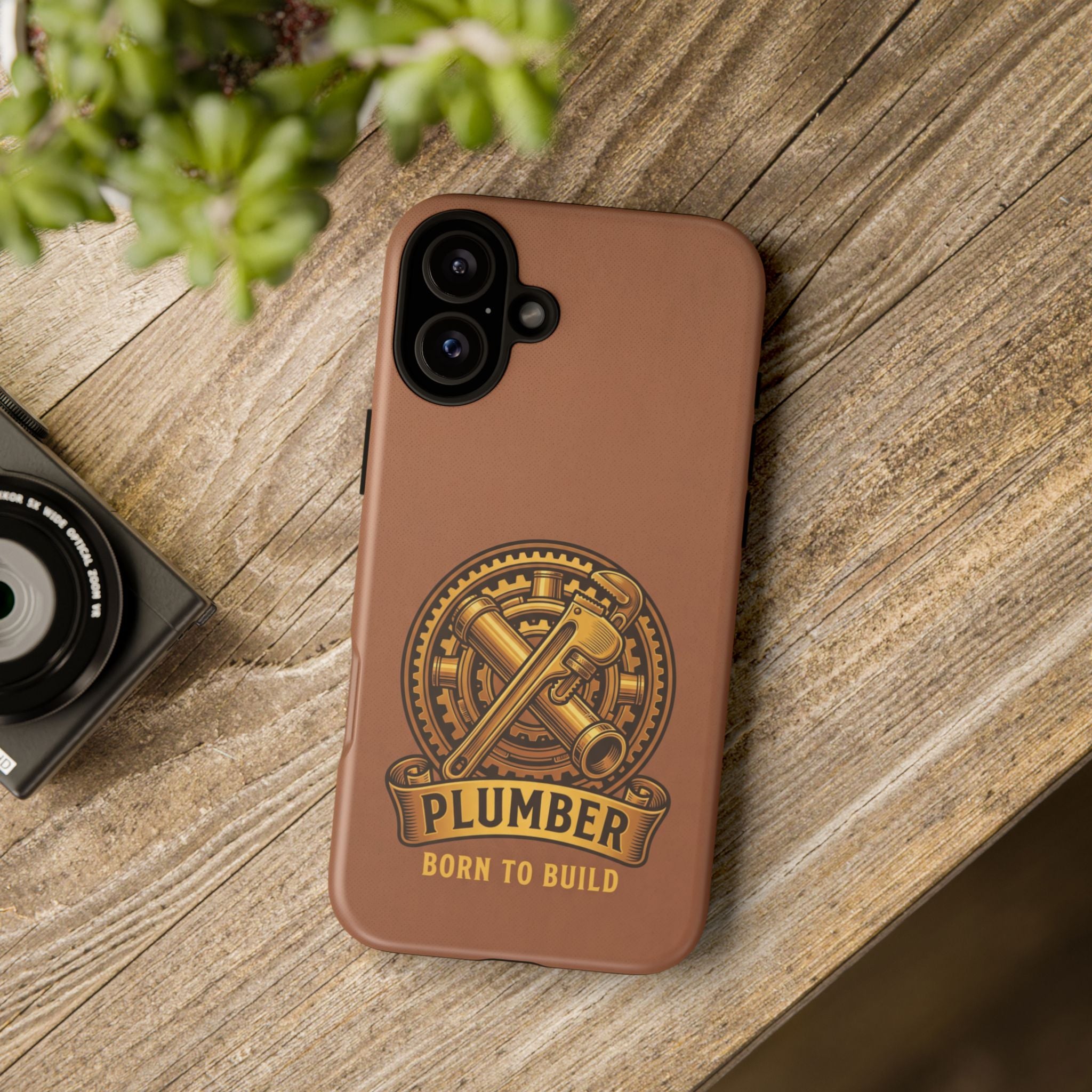 Plumber Born to Build Leather Phone Case - Samsung & iPhone Series