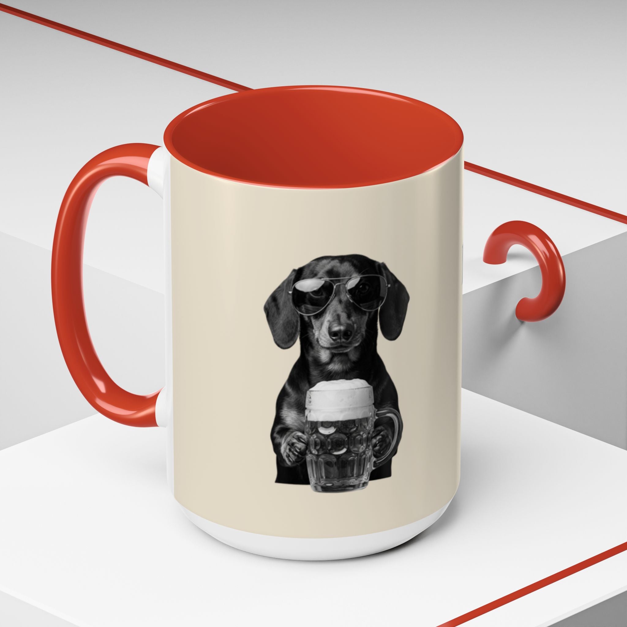 Personalized Dachshund Mug | Custom Name Coffee Mug | Funny Sausage Dog Gift | Beer Lover Dog Mug