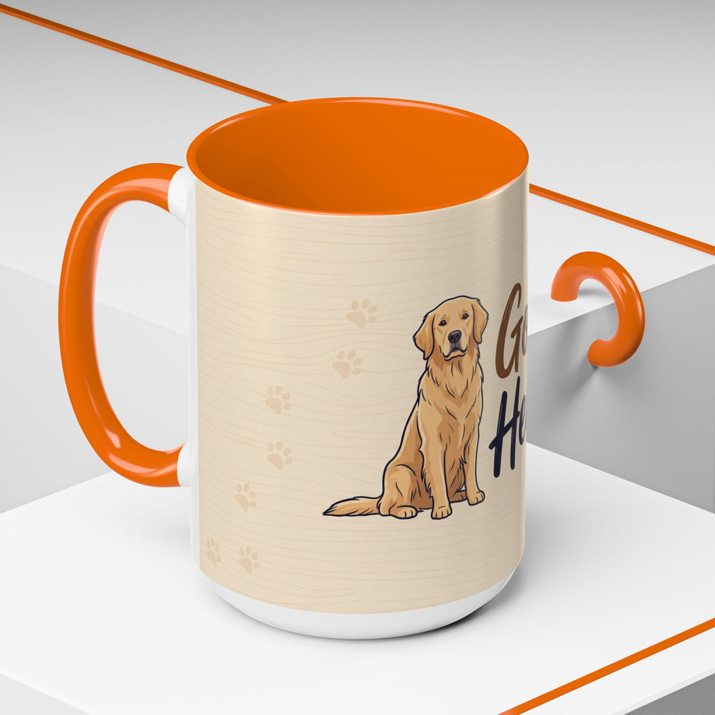 Golden Hearted Mug | Golden Retriever Lover Gift | Cute Dog Coffee Mug