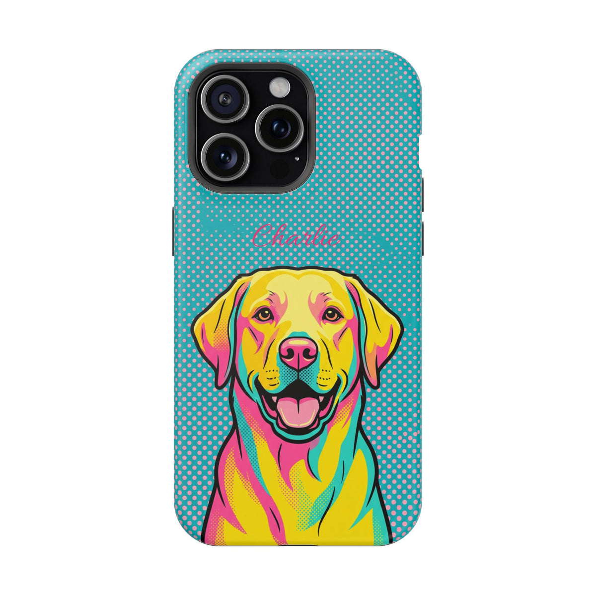 Personalized Pop Art Labrador Phone Case — Tough Magnetic Case with Wireless Charging