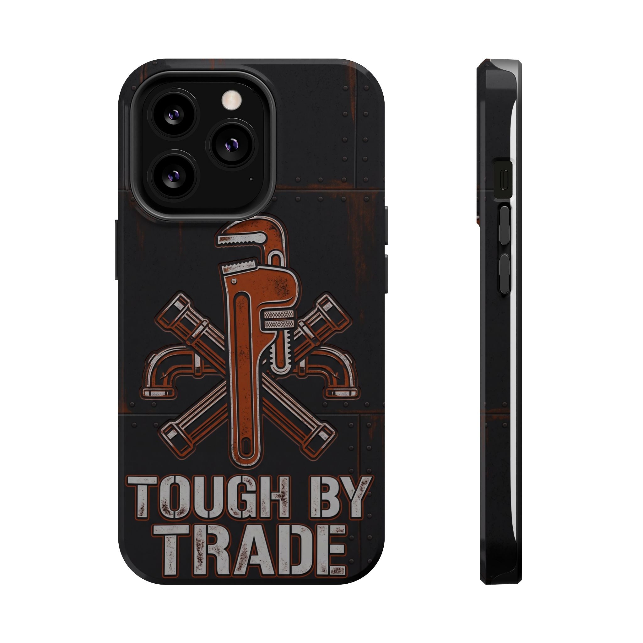 Tough By Trade Phone Case — Crossed Wrenches Wireless Charging Cover