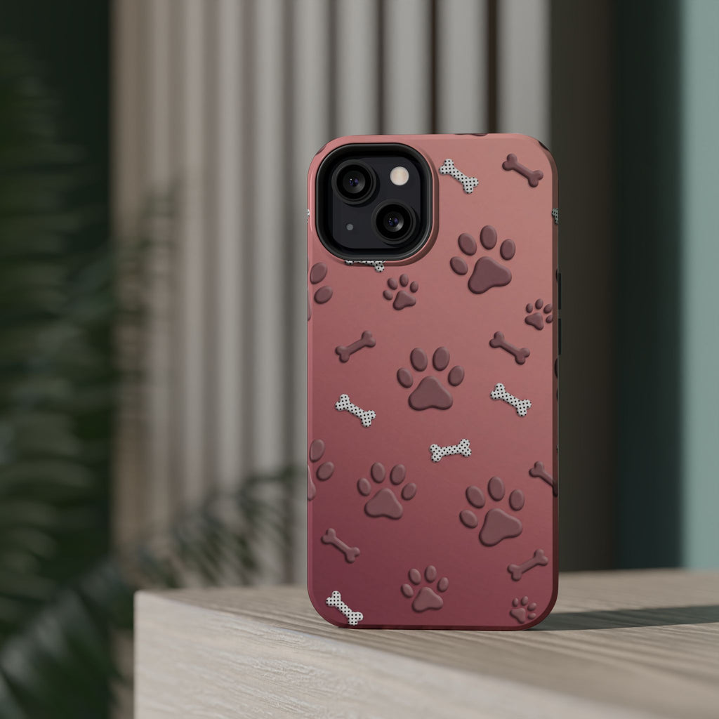 Paws & Bones Phone Case — Impact-Resistant Wireless Charging Cover