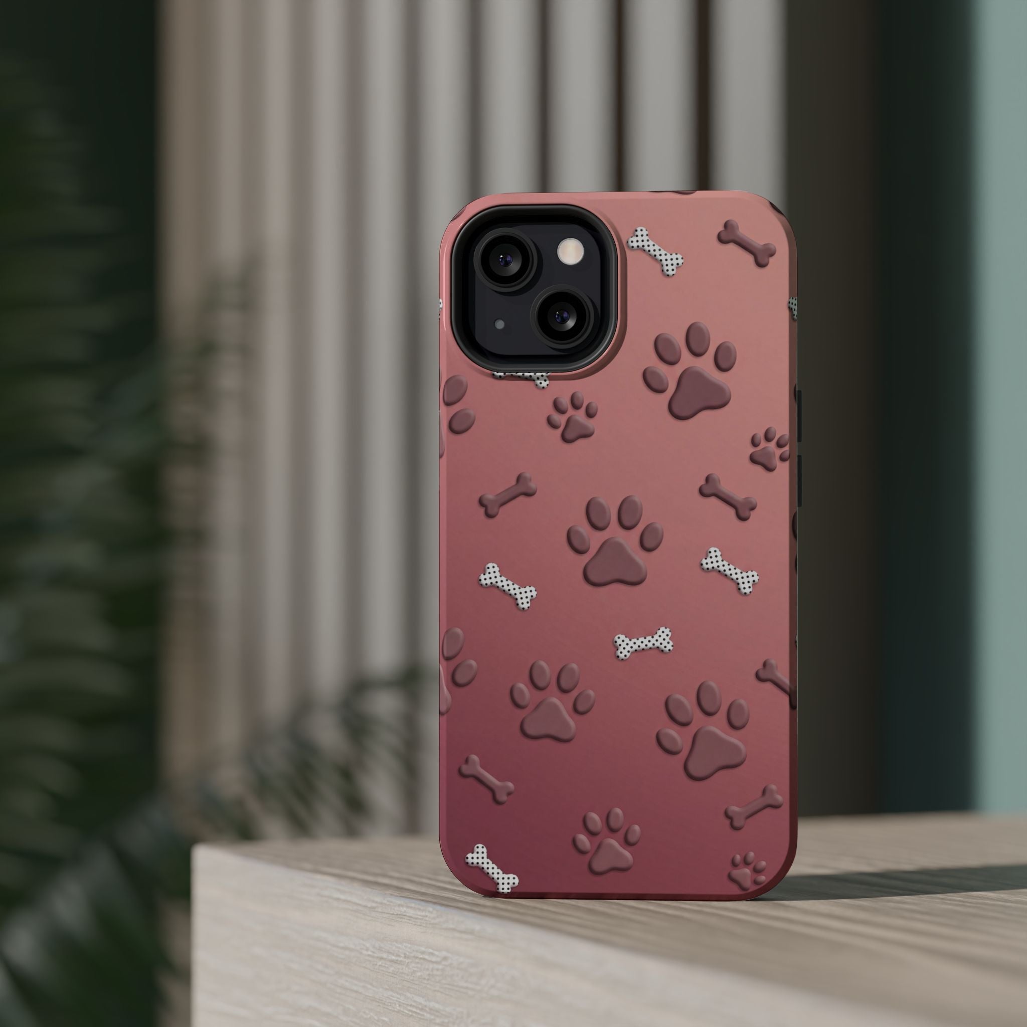 Paws & Bones Phone Case — Impact-Resistant Wireless Charging Cover