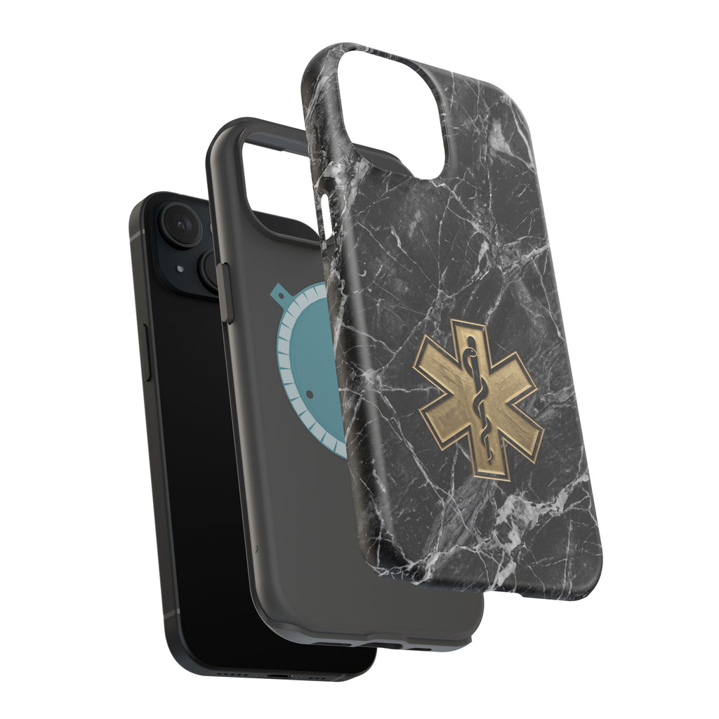 Paramedic/EMT Marble Phone Case — Magnetic Wireless Charging Cover