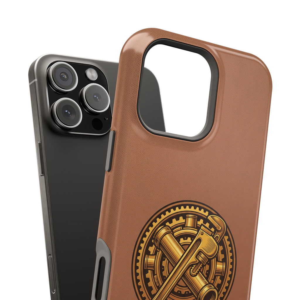 Plumber Born to Build Phone Case — Badge Wireless Charging Cover