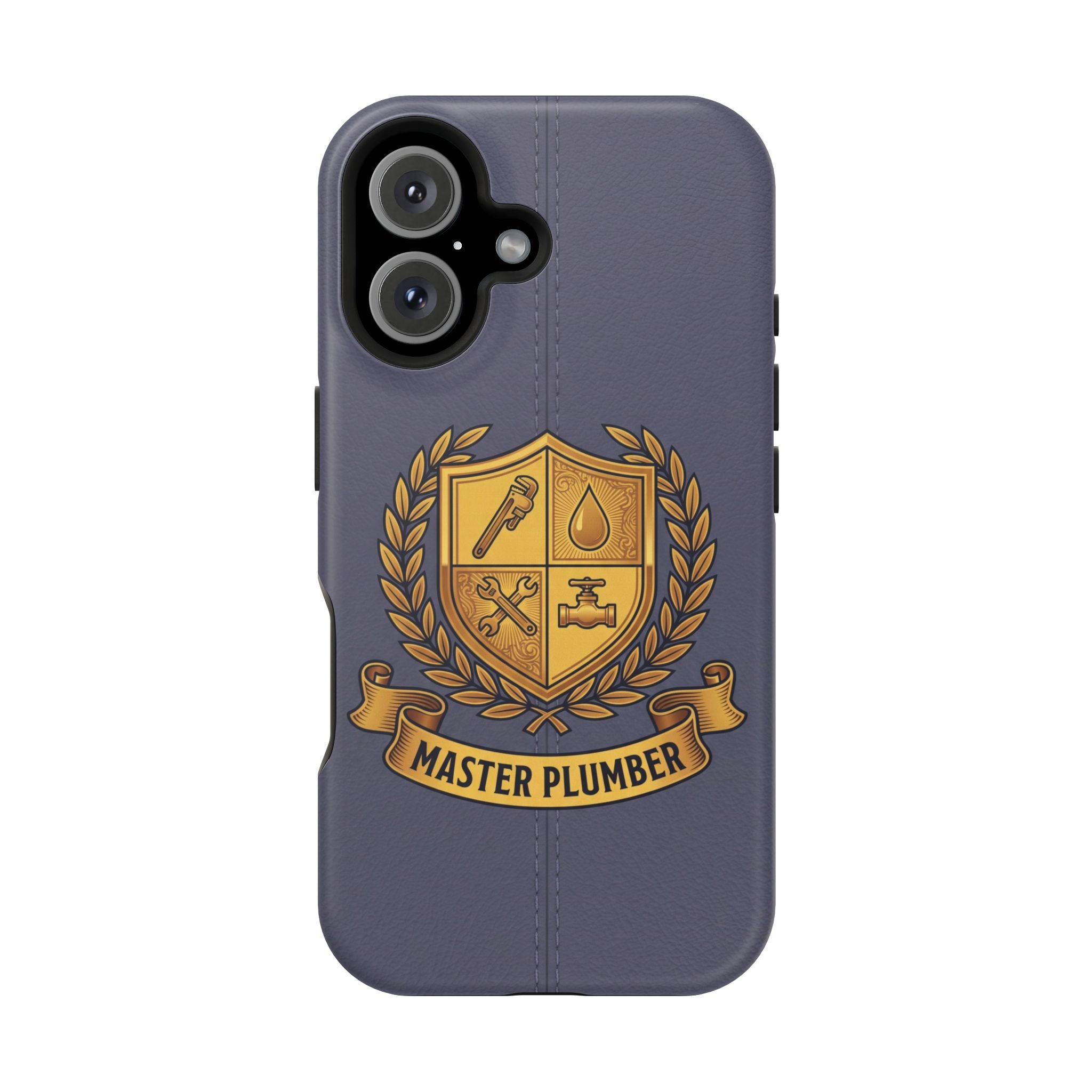 Master Plumber Crest Phone Case — Heraldic Shield Wireless Charging Cover
