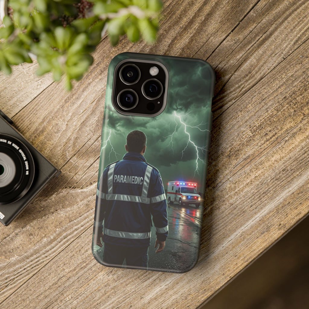 Paramedic Green Storm Phone Case — Magnetic Wireless Charging Cover