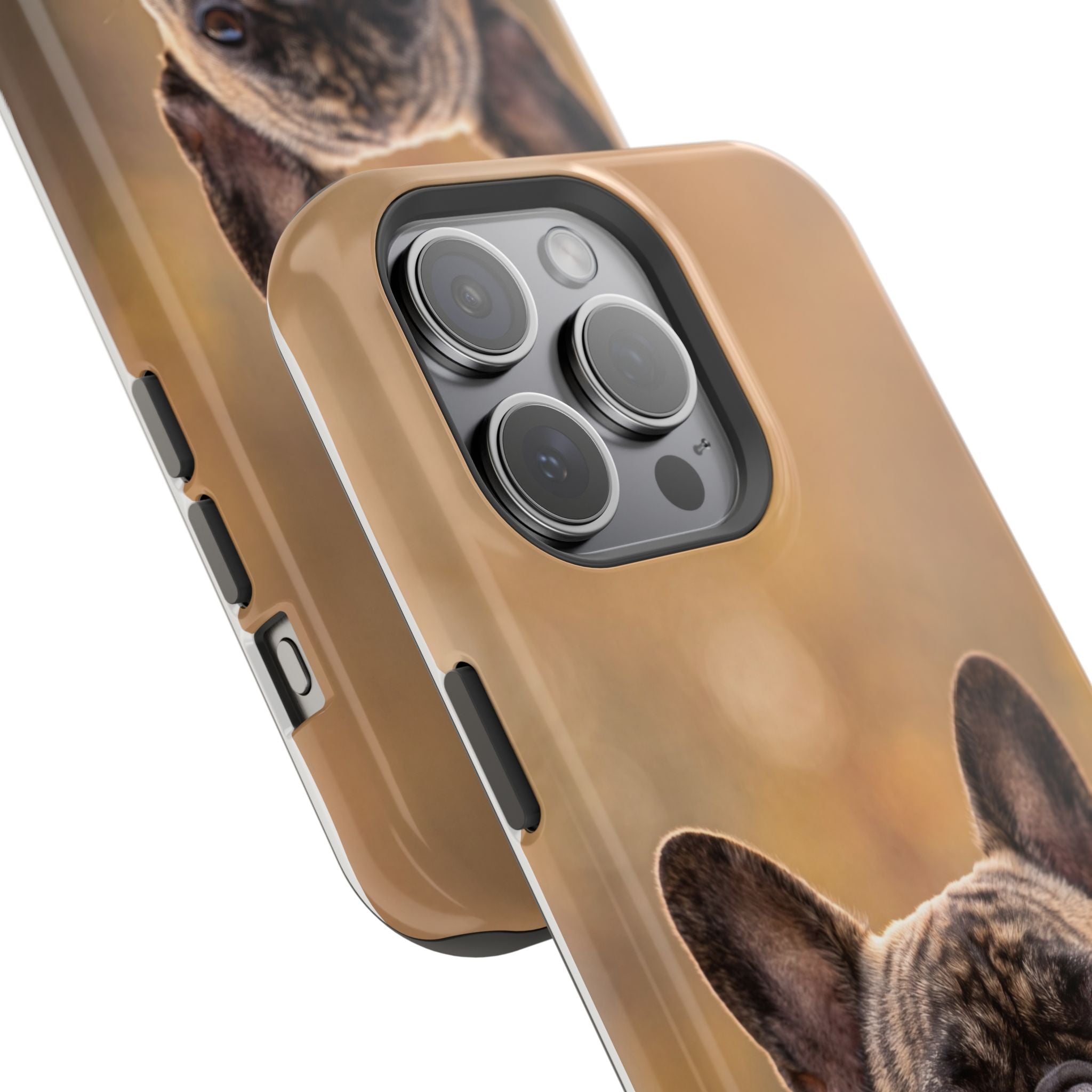 Brindle French Bulldog Phone Case — Impact-Resistant Wireless Charging Cover