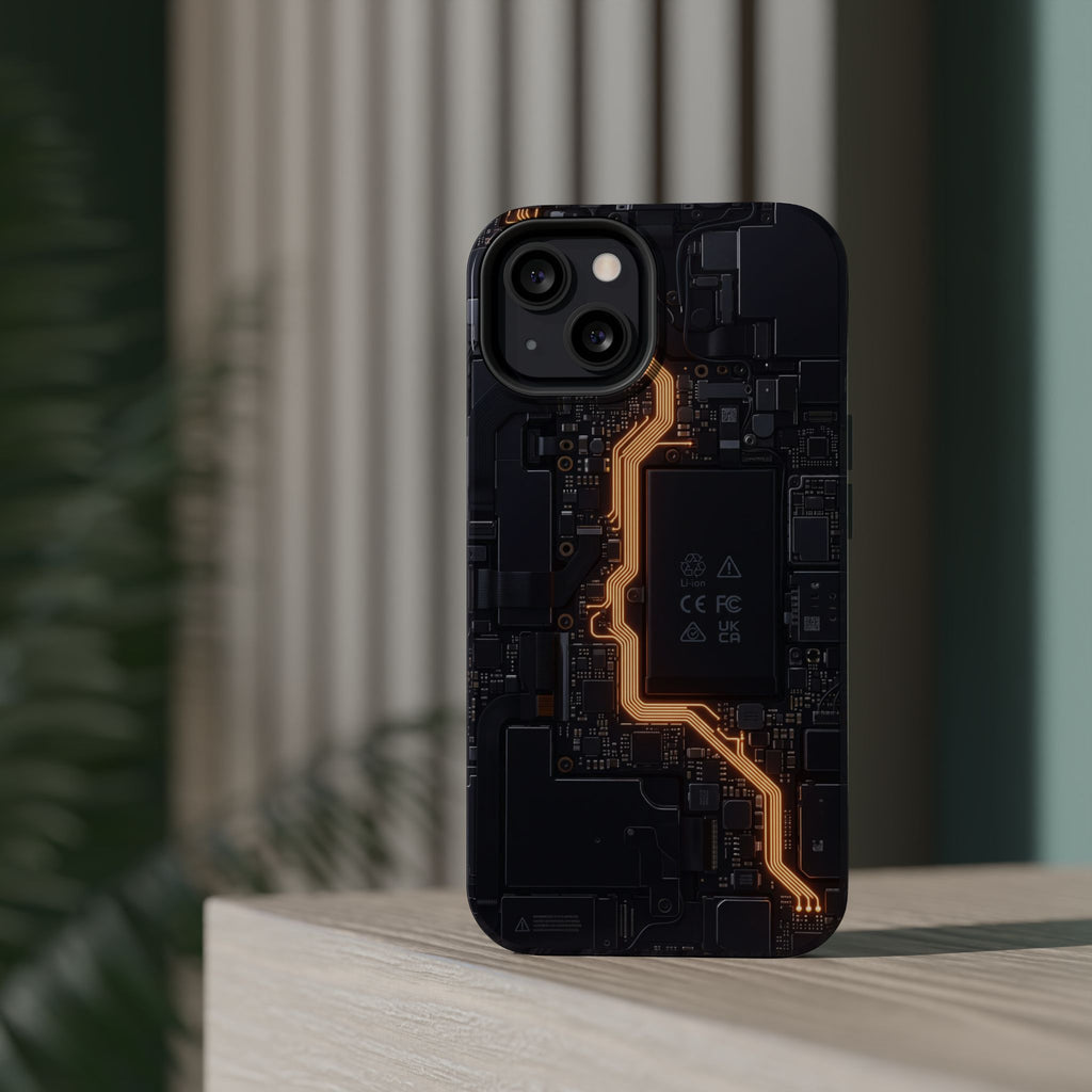 Electrician Circuit Bolt Phone Case — Impact-Resistant Wireless Charging Cover